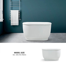 1.3m tub white color Soaking Residential Apartment small bathroom Small Sizes Acrylic Freestanding Bathtub